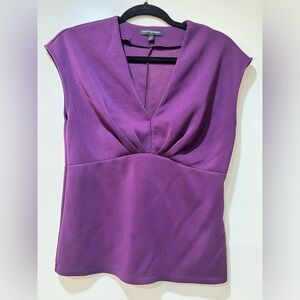 Pleated Wine Scuba Top